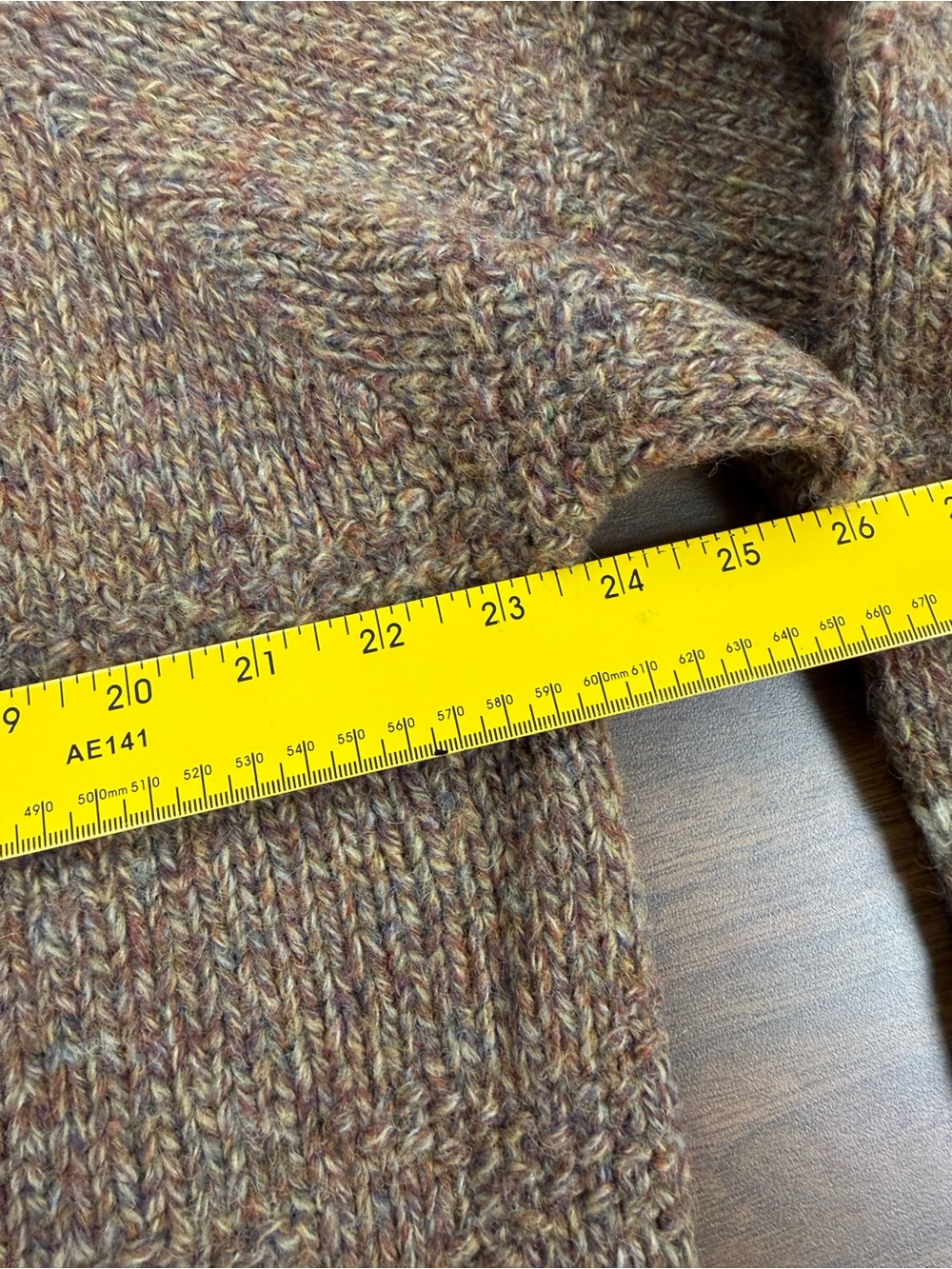 VTG 90s Gap Hand Knit 100% Wool Nordic Fair Isle Sweater Thick Chunky Grandpa M - Picture 6 of 9